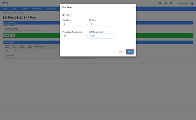 Plan items SAP