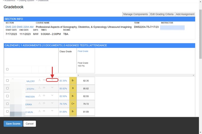 gradebook final